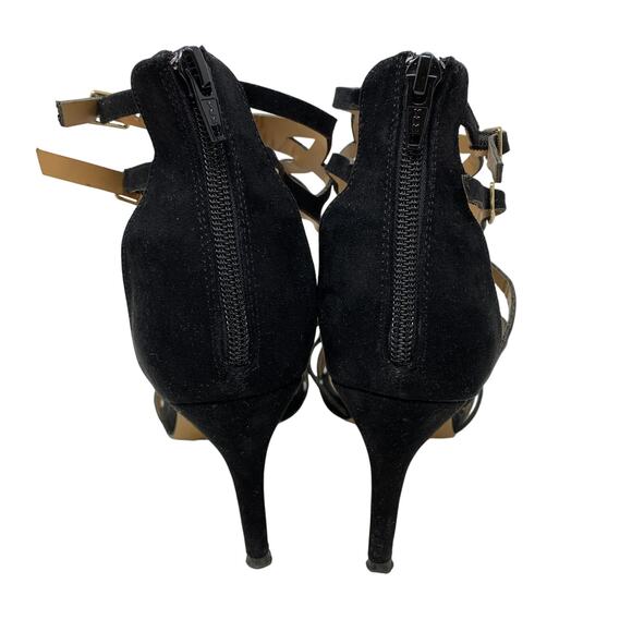 Report Kareena Cage Heels Womens Size 9 Faux Leather Strappy Black - Picture 6 of 8